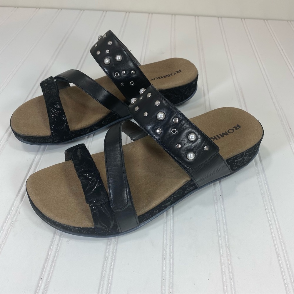 Romika Fidschi 62 Black leather sandal - Picture 4 of 8